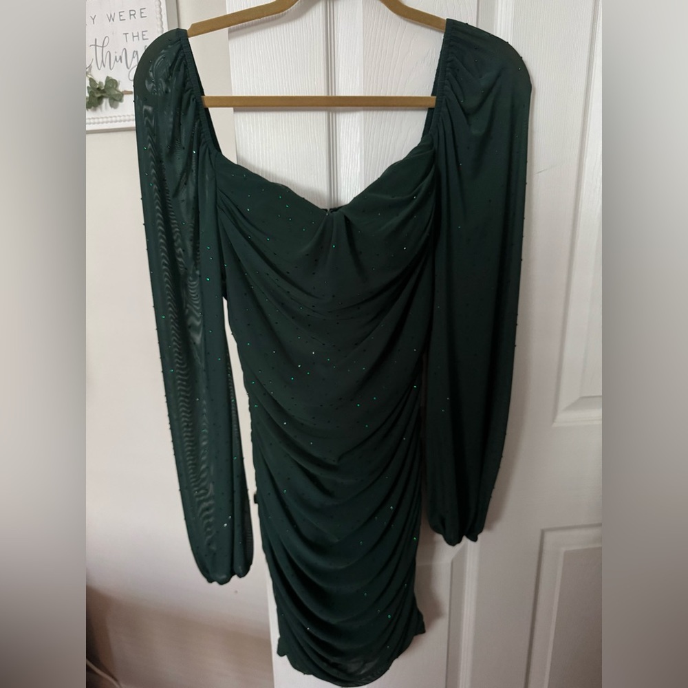 Windsor Dark Green Long Sleeve Dress